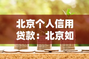 北京个人信用贷款：北京如何申请无抵押信用贷款
