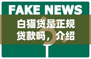 白猫贷是正规贷款吗，介绍五个2025最新能下款的平台