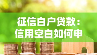 征信白户贷款：信用空白如何申请贷款