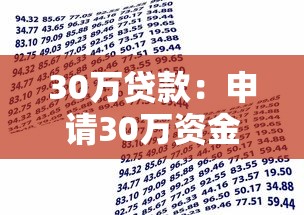 30万贷款：申请30万资金需要哪些条件