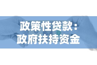 政策性贷款：政府扶持资金如何申请使用