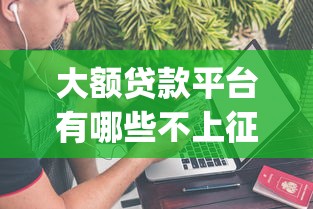 大额贷款平台有哪些不上征信的平台，介绍五个2025最新网上贷款p2p平台