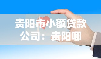贵阳市小额贷款公司：贵阳哪里能快速申请小额贷款