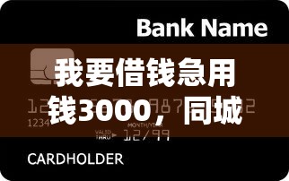我要借钱急用钱3000，同城五个2025最新贷款平台审核通过的几率高