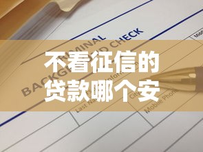 不看征信的贷款哪个安全，解答五家2025最新借款平台不看负债容易借钱