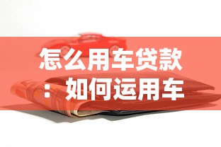 怎么用车贷款：如何运用车辆贷款