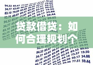 贷款借贷：如何合理规划个人资金周转