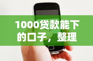 1000贷款能下的口子，整理五个2025最新微信借钱平台好
