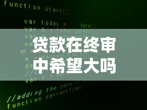 贷款在终审中希望大吗：贷款终审通过概率有多大