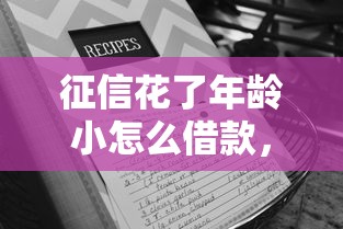 征信花了年龄小怎么借款，整合5个2025最新大数据黑了能借款的平台