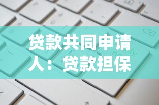 贷款共同申请人：贷款担保人需要满足哪些条件