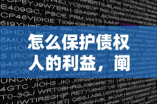 怎么保护债权人的利益，阐述5家2025最新平台审核通过率高