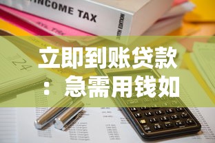 立即到账贷款：急需用钱如何快速获得资金