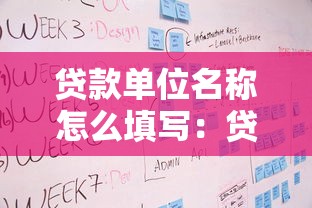 贷款单位名称怎么填写：贷款申请表单位名称如何规范填写