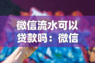 微信流水可以贷款吗：微信流水能否作为贷款审批依据