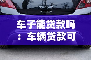 车子能贷款吗：车辆贷款可行吗