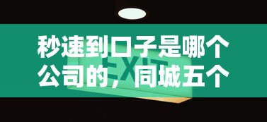 秒速到口子是哪个公司的，同城五个2025最新线上借钱的平台100%能借到