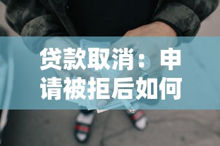 贷款取消：申请被拒后如何恢复借款资格