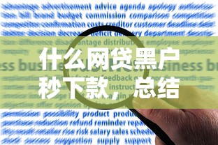 什么网贷黑户秒下款，总结五个2025最新综合评价不足借款平台能够借到钱