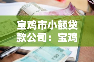宝鸡市小额贷款公司：宝鸡哪里能快速申请小额贷款