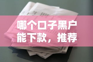 哪个口子黑户能下款，推荐五个2025最新征信花了可以贷款的平台