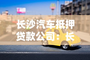 长沙汽车抵押贷款公司：长沙车辆抵押贷款哪家机构可靠