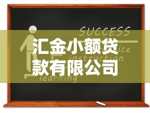汇金小额贷款有限公司：小额贷款公司如何申请放贷资质