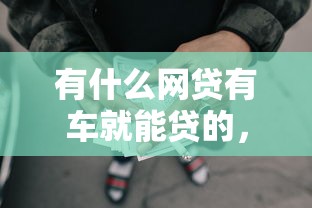 有什么网贷有车就能贷的，汇总五个2025最新16岁能贷款的平台