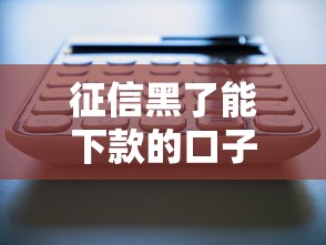 征信黑了能下款的口子贷款吗，国内五大2025最新最快的贷款平台
