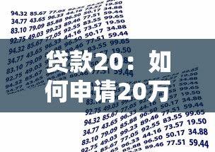 贷款20：如何申请20万借款