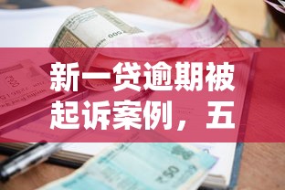 新一贷逾期被起诉案例，五大2025最新在借款平台借钱安全