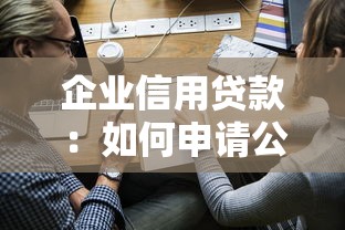 企业信用贷款：如何申请公司无抵押融资