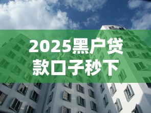 2025黑户贷款口子秒下的有吗，省内五个2025最新比较大的网贷平台