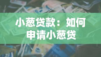 小葱贷款：如何申请小葱贷