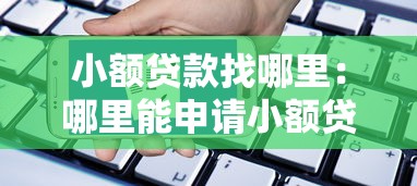 小额贷款找哪里：哪里能申请小额贷款