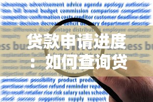 贷款申请进度：如何查询贷款审批状态