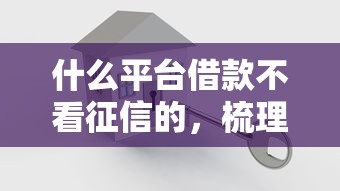 什么平台借款不看征信的，梳理5个2025最新按揭车贷款平台