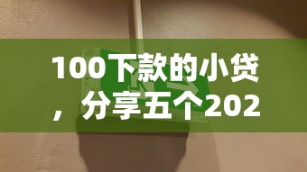 100下款的小贷，分享五个2025最新借款平台借钱安全