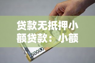 贷款无抵押小额贷款：小额无担保借款如何申请