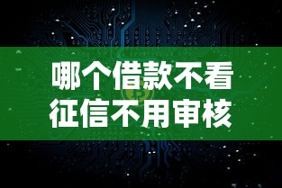 哪个借款不看征信不用审核就能借到钱，整合5个2025最新网上小额贷款平台好