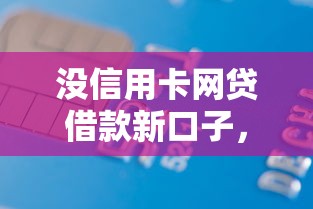 没信用卡网贷借款新口子，五大2025最新可靠的网贷平台