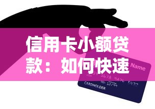 信用卡小额贷款：如何快速申请小额信用消费资金