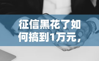 征信黑花了如何搞到1万元，探讨五款2025最新类似登峰购的30天口子