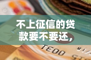 不上征信的贷款要不要还，例举5个2025最新黑口子秒下款