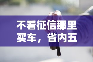 不看征信那里买车，省内五个2025最新黑户能贷款的平台有什么