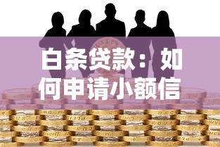 白条贷款：如何申请小额信用消费借款