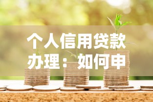 个人信用贷款办理：如何申请个人信用贷款