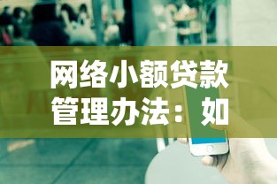 网络小额贷款管理办法：如何规范网络小贷业务发展