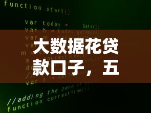 大数据花贷款口子，五大2025最新综合评价不足借款平台能够借到钱