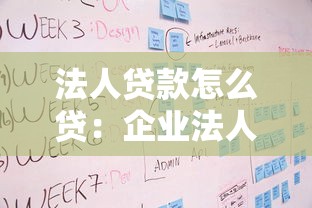 法人贷款怎么贷：企业法人申请贷款流程指南